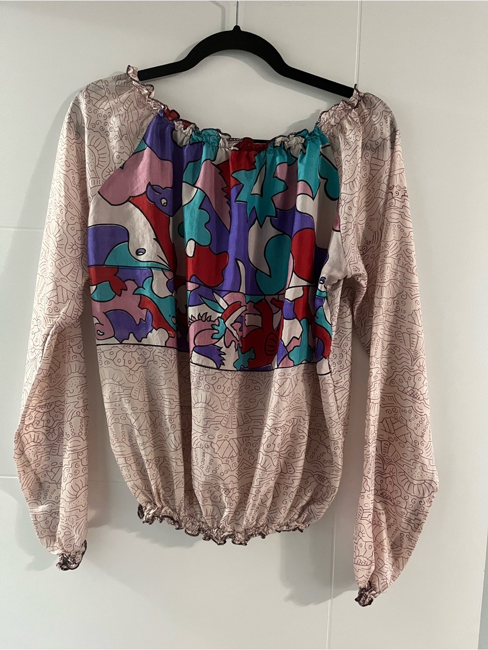 100% Silk Women’s Boho Blouse